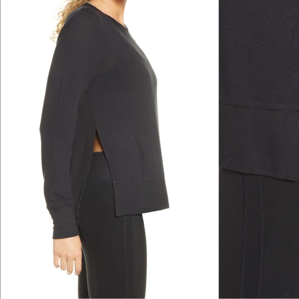 ALO Yoga Black Glimpse Sweater Sz S - Picture 9 of 9